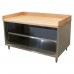 BK Resources CMBT-3660 Chef Table Cabinet Base With Open Front 60W X 36D X 39H Overall Size