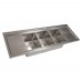 BK Resources BK-DIS-1014-3-12T-PG Drop-In Sink Three Compartment 58-1/8W X 20D X 10-5/8H Overall Size