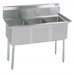 BK Resources BKS-3-18-12S Sink Three Compartment 59W X 23-13/16D X 43-3/4H Overall Size