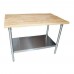 BK Resources MFTG-7236 Work Table With Galvanized Undershelf 72W X 36D X 34-3/4H Overall Size