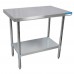 BK Resources VTT-7224 Work Table 72W X 24D 18/430 Stainless Steel Top