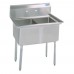 BK Resources BKS-2-18-12 Sink Two Compartment 41W X 23-13/16D X 43-3/4H Overall Size