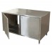 BK Resources CST-2460HL2 Dual Access Chef Table Cabinet Base With Hinged Doors & Locks On Both Sides