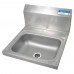 BK Resources BKHS-D-1410-1 Hand Sink Wall Mount 14 Wide X 10 Front-to-back X 5 Deep Bowl