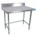 BK Resources CTTR5OB-6030 Work Table 60W X 30D X 39-3/4H Overall Size 16/304 Stainless Steel Top With 5H Backsplash