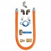 BK Resources BKG-GHC-5072-SW3 Swivel Pro™ Connection Kit Includes 72 Long X 1/2 I.D. Stainless Steel Hose With Radial Wrap & Protective Translucent Coating