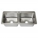 BK Resources DDI2-20161224-P-G Drop-In Sink Two Compartment 45-1/4W X 21D X 12H Overall Size