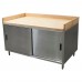 BK Resources CMBT-3060S Chef Table Cabinet Base With Sliding Doors 60W X 30D X 39H Overall Size