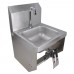 BK Resources BKHS-D-SS-1-BKK-PG Space Saver Hand Sink Wall Mount 9 Wide X 9 Front-to-back X 5 Deep Bowl