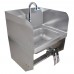 BK Resources BKHS-W-1410-1SSBKKPG Hand Sink With Knee Valve Wall Mount 14 Wide X 10 Front-to-back X 5 Deep Bowl