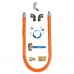 BK Resources BKG-GHC-5060-SW3 Swivel Pro™ Connection Kit Includes 60 Long X 1/2 I.D. Stainless Steel Hose With Radial Wrap & Protective Translucent Coating