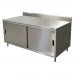 BK Resources CSTR5-3660S Chef Table Cabinet Base With Sliding Doors 60W X 36D X 39-3/4H Overall Size