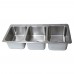 BK Resources DDI3-162012224-P-G Drop-In Sink Three Compartment 55-3/4W X 25D X 12H Overall Size