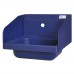 BK Resources APHS-W1410-1SSB Antimicrobial Hand Sink With (2) Side Splashes 14 Wide X 10 Front-to-back X 5 Deep Bowl