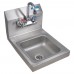 BK Resources BKHS-W-SS-P-G Space Saver Hand Sink Wall Mount 9 Wide X 9 Front-to-back X 5 Deep Bowl