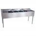 BK Resources UB4-18-472TS Slim-Line Underbar Sink Four Compartment 72”W X 18-1/4D X 32-1/2H Overall Size