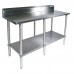 BK Resources SVTR5-8430 Work Table 84W X 30D 18/430 Stainless Steel Top