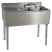 BK Resources UB4-18-236LS Slim-Line Underbar Sink Two Compartment 36”W X 18-1/4D X 32-1/2H Overall Size