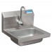 BK Resources BKHS-W-1410-1-P-G Hand Sink Wall Mount 14 Wide X 10 Front-to-back X 5 Deep Bowl