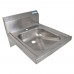 BK Resources BKHS-ADA-D-1 Hand Sink Wall Mounted 14W X 16D X 5 Deep Bowl