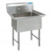 BK Resources BKS-1-15-14S Sink One Compartment 20W X 20-13/16D X 43-3/4H Overall Size