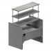 BK Resources CKTST-3554OS Underbar Ice Bin/Cocktail Station With Overshelves Pass-thru Unit