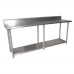 BK Resources CVTR5-8430 Work Table 84W X 30D X 34-3/4H Overall Size 16/304 Stainless Steel Top With 5H Riser