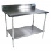 BK Resources VTTR5-6024 Work Table 60W X 24D 18/430 Stainless Steel Top