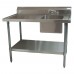 BK Resources BKMPT-3048G-R-P-G Work Table With Prep Sink Sink On Right 48W X 30D X 41-3/4H Overall Size