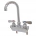 BK Resources BKF-4SM2-5G-G OptiFlow™ Heavy Duty Solid Body Faucet Shallow Splash-mounted