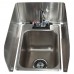 BK Resources BK-DI1014-SS Removable Side Splash 3-sided 16/304 Stainless Steel