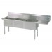 BK Resources BKS-3-1824-14-24R Sink Three Compartment 80-1/2W X 29-13/16D X 43-3/4H Overall Size