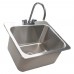 BK Resources DDI-20161224-P-G Deep Drawn Drop-In Sink One Compartment 23W X 21D X 12H Overall Size