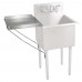 BK Resources BK8BS-DD24 Detachable Drainboard 24W X 24D Includes: 35-1/4 Brace & Self Tapping Screws For Mounting