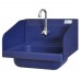 BK Resources APHS-W1410-1SSEFB Antimicrobial Hand Sink With (2) Side Splashes 14 Wide X 10 Front-to-back X 5 Deep Bowl