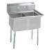 BK Resources BKS-2-18-12S Sink Two Compartment 41W X 23-13/16D X 43-3/4H Overall Size