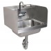 BK Resources BKHS-W-1410-SS-PT-G Hand Sink Wall Mount 14 Wide X 10 Front-to-back X 5 Deep Bowl