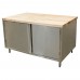 BK Resources CMT-3648H Chef Table Cabinet Base With Hinged Doors 48W X 36D X 34-3/4H Overall Size