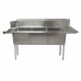 BK Resources BKSDT-3-1820-14-RS Soiled Dishtable & Three-Compartment Sink 72W X 30-3/8D X 44H Overall Size