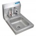 BK Resources BKHS-D-SS-P-G Space Saver Hand Sink Wall Mount 9 Wide X 9 Front-to-back X 5 Deep Bowl