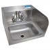 BK Resources BKHS-D-1410-SS-P-G Hand Sink Wall Mount 14 Wide X 10 Front-to-back X 5 Deep Bowl