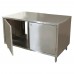 BK Resources CST-3648HL2 Dual Access Chef Table Cabinet Base With Hinged Doors & Locks On Both Sides