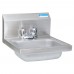 BK Resources BKHS-D-1410-4MF Hand Sink Wall Mount 14 Wide X 10 Front-to-back X 5 Deep Bowl