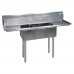 BK Resources BKS-3-1014-10-12T Convenience Store Sink Three Compartment 54W X 19-13/16D X 39-3/4H Overall Size