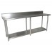 BK Resources CVTR5-9630 Work Table 96W X 30D X 34-3/4H Overall Size 16/304 Stainless Steel Top With 5H Riser