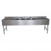 BK Resources UB4-21-496TS Underbar Sink Four Compartment 96”W X 21-1/4D X 32-1/2H Overall Size