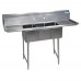 BK Resources BKS-3-1014-10-12TS Convenience Store Sink Three Compartment 54W X 19-13/16D X 39-3/4H Overall Size