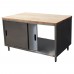 BK Resources CMT-3660S2 Dual Access Chef Table Cabinet Base With Sliding Doors On Both Sides