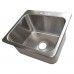 BK Resources DDI-20161224 Deep Drawn Drop-In Sink One Compartment 23W X 21D X 12H Overall Size