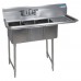 BK Resources BKS-3-1014-10-15RS Convenience Store Sink Three Compartment 47-1/2W X 19-13/16D X 39-3/4H Overall Size